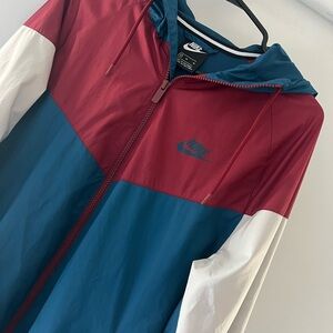 Nike Red and Blue Windbreaker Jacket